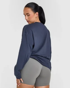 Classic Oversized Lightweight Long Sleeve Top