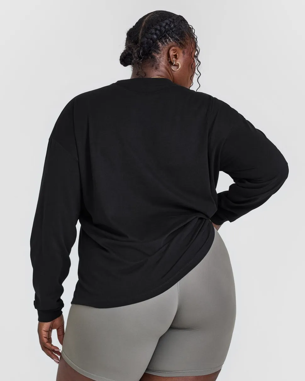 Classic Oversized Lightweight Long Sleeve Top