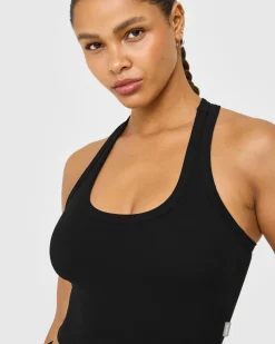 Cotton Fitted Mid Vest with Grey Logo
