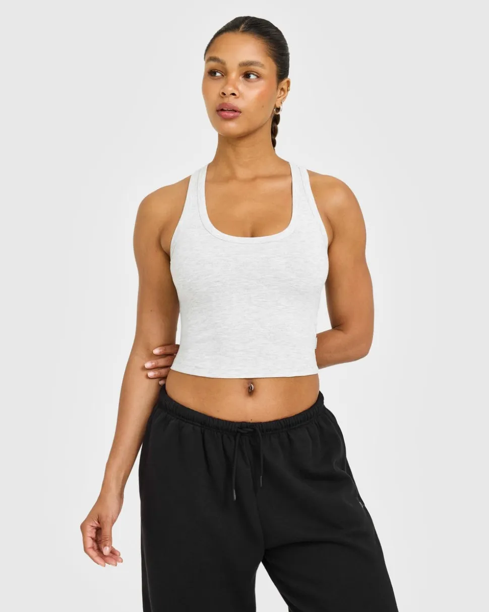 Cotton Fitted Mid Vest with Grey Logo
