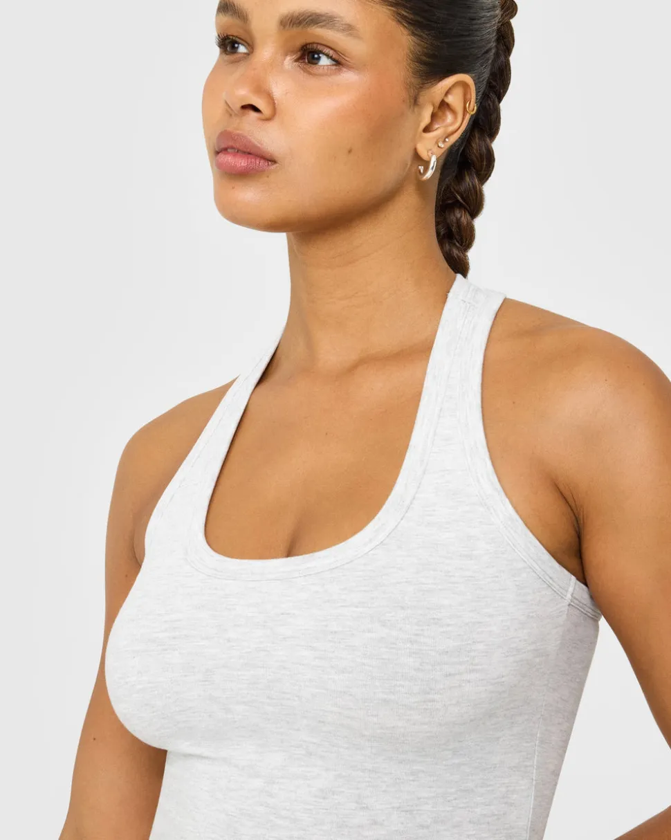 Cotton Fitted Vest with Grey Logo