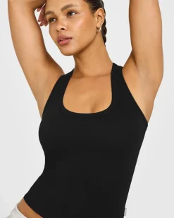 Cotton Fitted Vest with Grey Logo