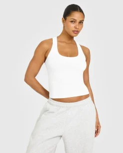 Cotton Fitted Vest with Grey Logo