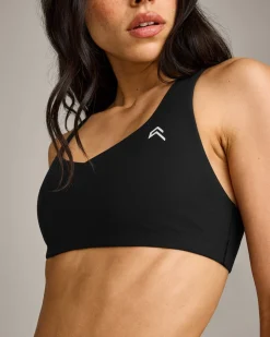 EasyLift™ Cross BackSportsBra with Grey Logo