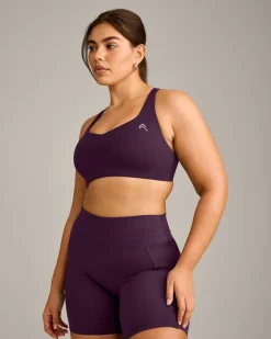 EasyLift™ Cross BackSportsBra with Grey Logo