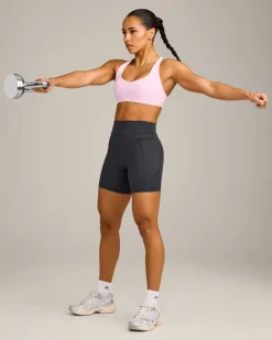 EasyLift™ Cross BackSportsBra with Grey Logo