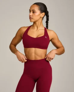 EasyLift™ Cross BackSportsBra with Grey Logo