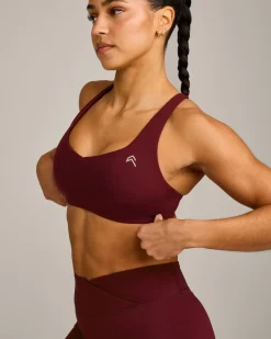 EasyLift™ Cross BackSportsBra with Grey Logo