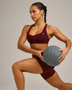 EasyLift™ Cross BackSportsBra with Grey Logo