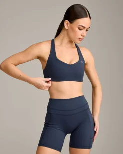 EasyLift™ Cross BackSportsBra with Grey Logo