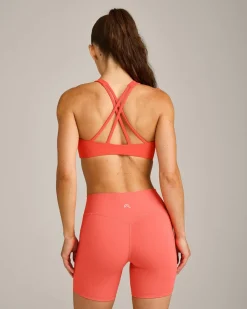 EasyLift™ High Neck Sports Bra with Grey Logo