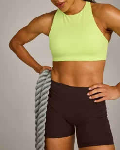 EasyLift™ High Neck Sports Bra with Grey Logo