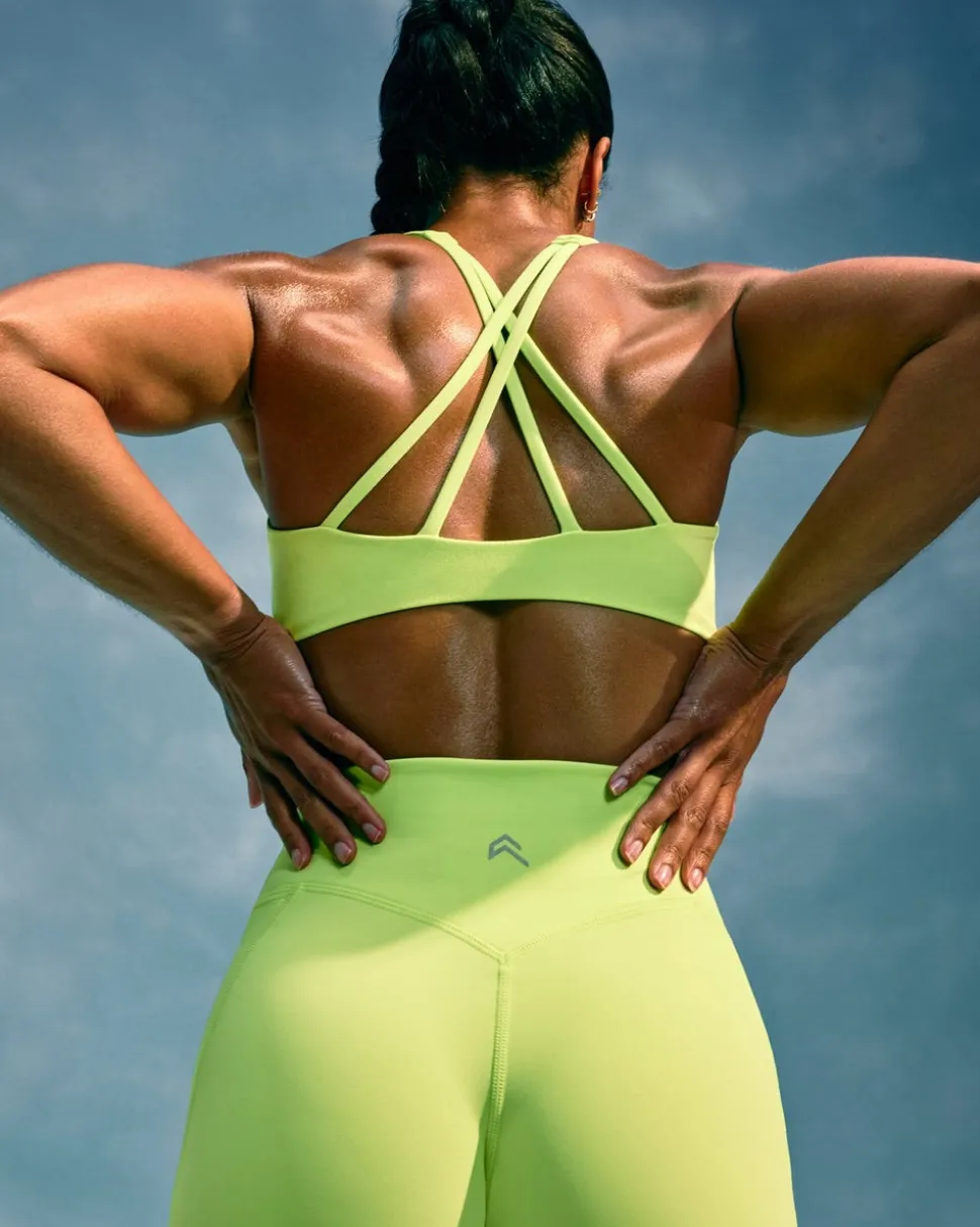 EasyLift™ High Neck Sports Bra with Grey Logo