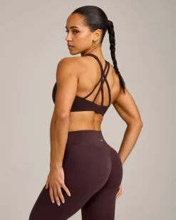 EasyLift™ High Neck Sports Bra with Grey Logo