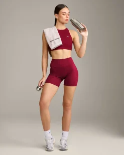 EasyLift™ High Neck Sports Bra with Grey Logo