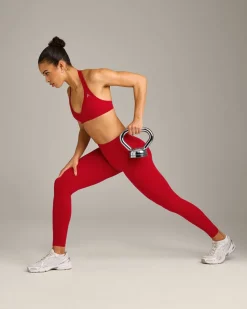 EffortlessLift™ Seamless Mid Rise Leggings with Grey Logo
