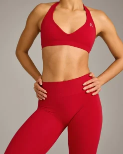 EffortlessLift™ Seamless Mid Rise Leggings with Grey Logo