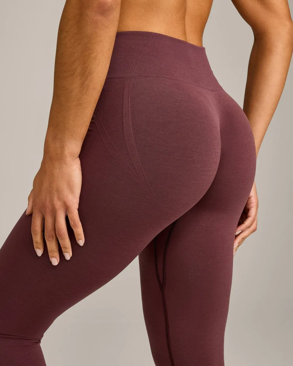 EffortlessLift™ Seamless Mid Rise Leggings with Grey Logo
