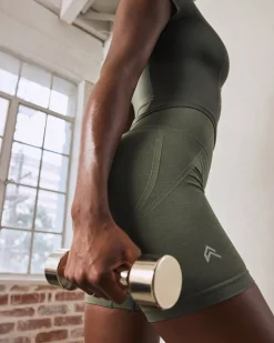 EffortlessLift™ Seamless Shorts with Grey Logo