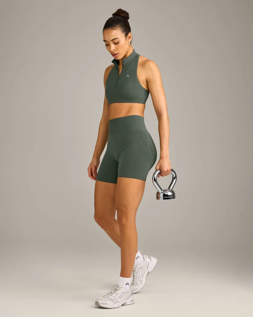 EffortlessLift™ Seamless Shorts with Grey Logo