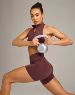 EffortlessLift™ Seamless Shorts with Grey Logo