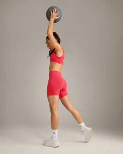 EffortlessLift™ Square Neck Sports Bra with Grey Logo
