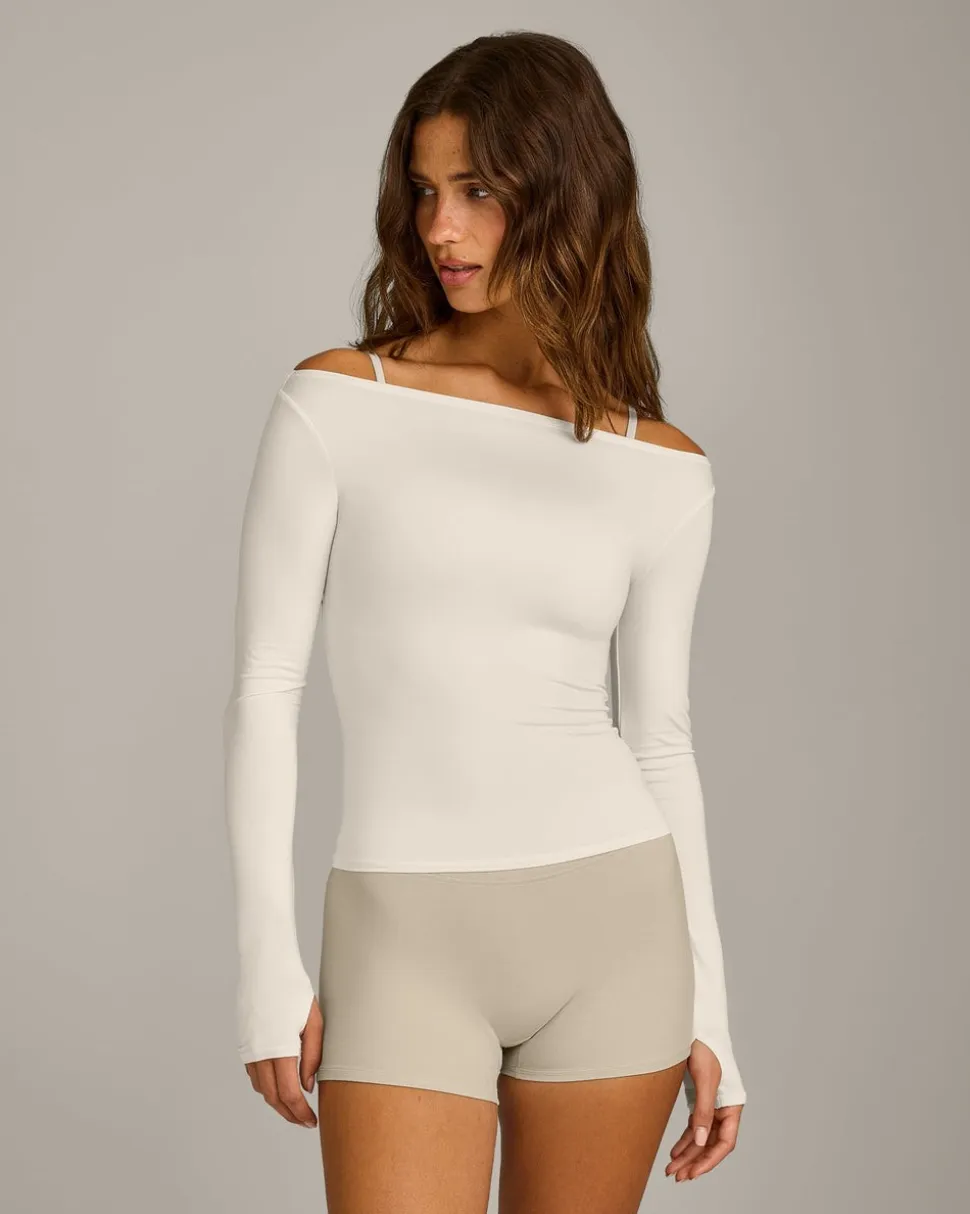 FormeSoft™ Fitted Off-The-Shoulder Long Sleeve Top
