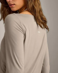 FormeSoft™ Relaxed Slash Neck Long Sleeve Top