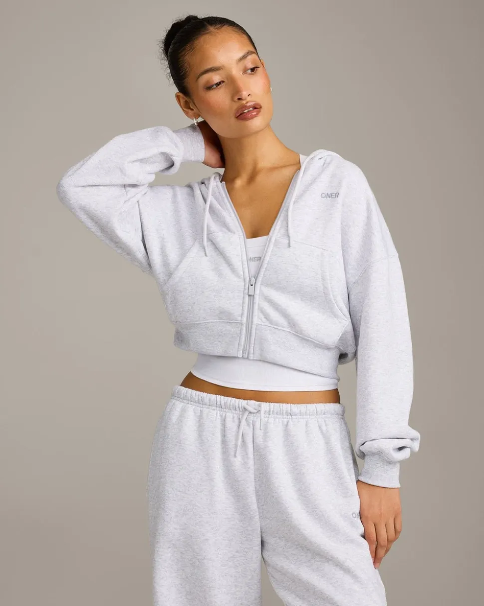 Foundations All Season Cropped Zip Through Hoodie