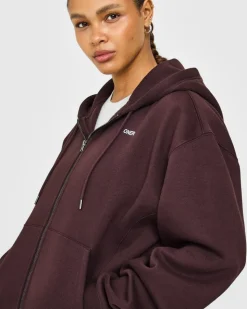 Foundations Zip Through Hoodie with Grey Logo