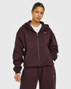 Foundations Zip Through Hoodie with Grey Logo