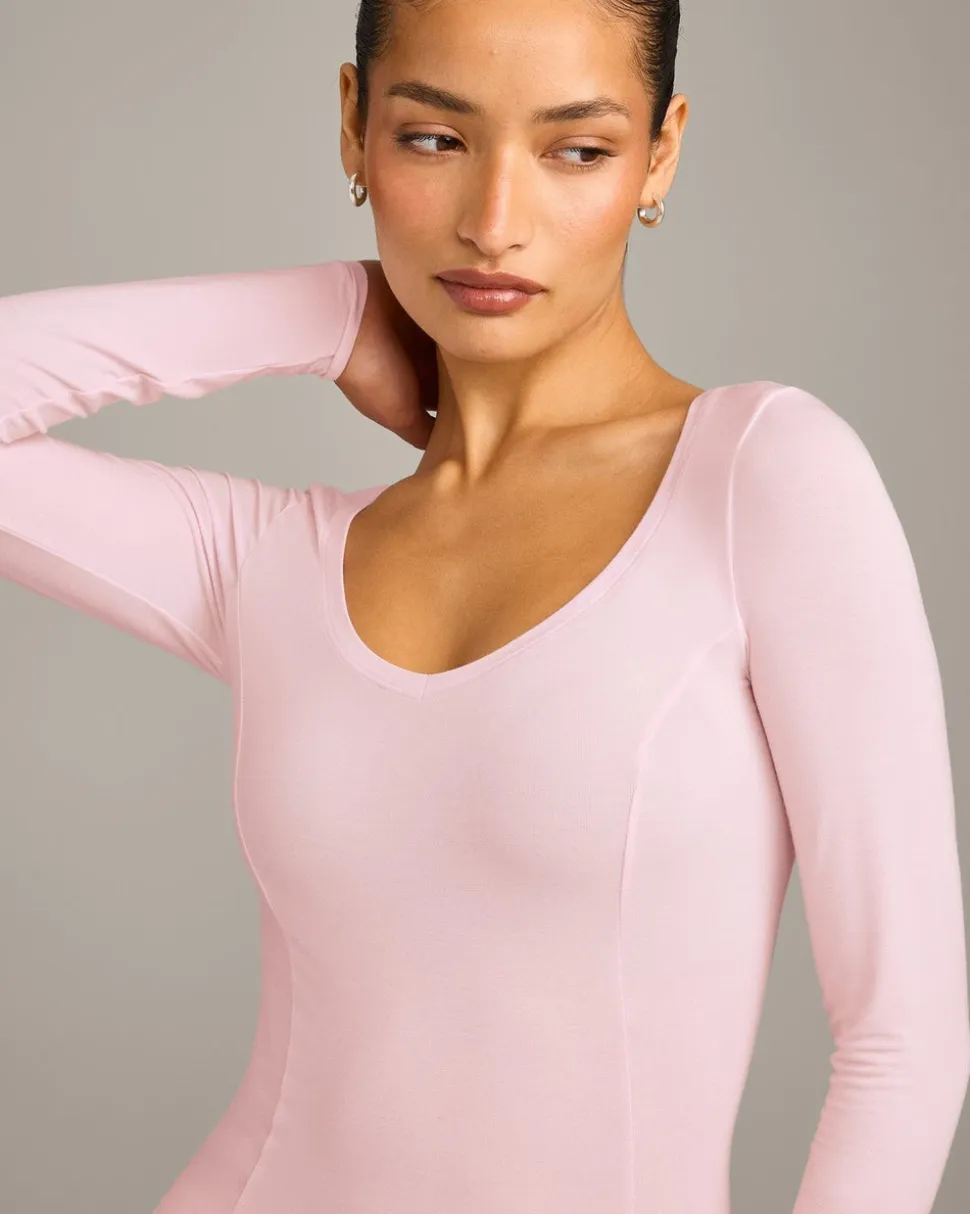 Mellow™ Motion Wide V Neck Long Sleeve Top