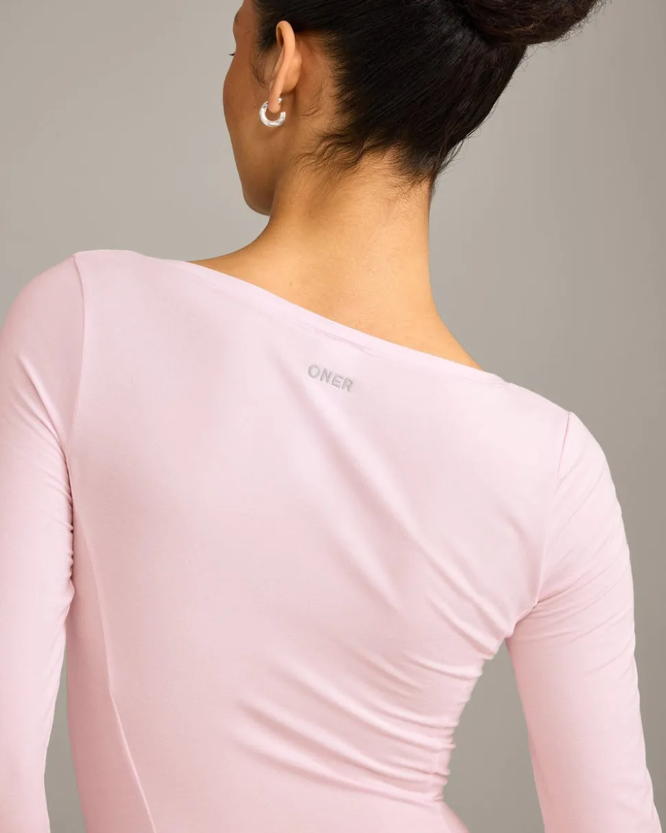 Mellow™ Motion Wide V Neck Long Sleeve Top