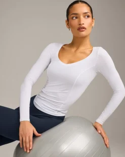 Mellow™ Motion Wide V Neck Long Sleeve Top