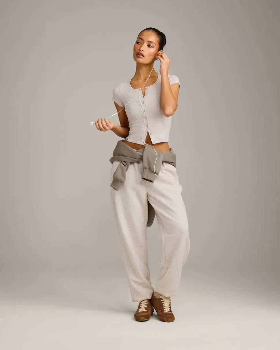 Mellow™ Rib Mid Short Sleeve Cardigan