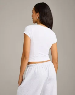 Mellow™ Rib Mid Short Sleeve Cardigan