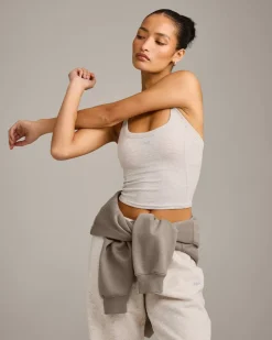 Mellow™ Rib Racer Back Mid Vest with Built in Bra Shelf