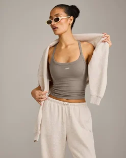 Mellow™ Rib Racer Back Vest with Built in Bra Shelf