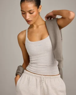 Mellow™ Rib Racer Back Vest with Built in Bra Shelf
