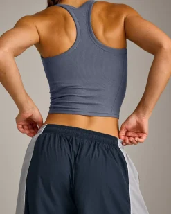 Oversized Contrast Piped Woven Straight Leg Track Bottoms