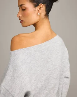 Oversized Knit Off-The-Shoulder Sweater