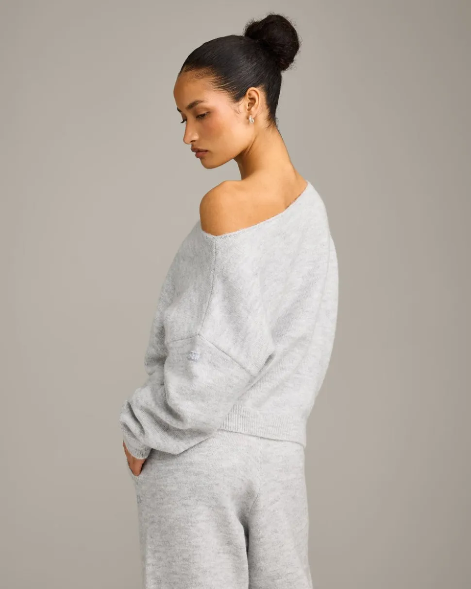 Oversized Knit Off-The-Shoulder Sweater