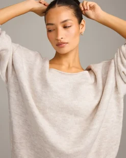 Oversized Knit Off-The-Shoulder Sweater