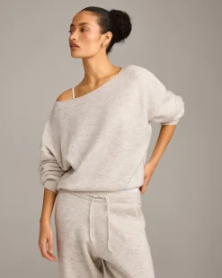 Oversized Knit Off-The-Shoulder Sweater