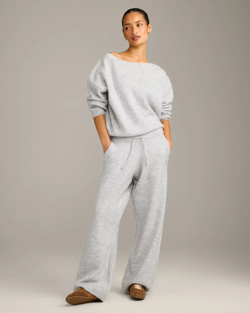 Oversized Knit Straight Leg Bottoms