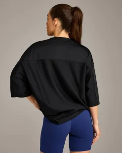 Oversized V Neck T-Shirt with Oner Graphic