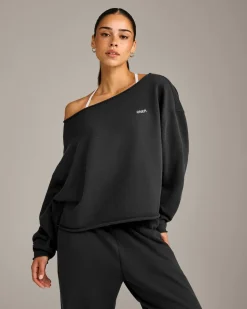 Raw Cut Lounge Off-The-Shoulder Sweatshirt