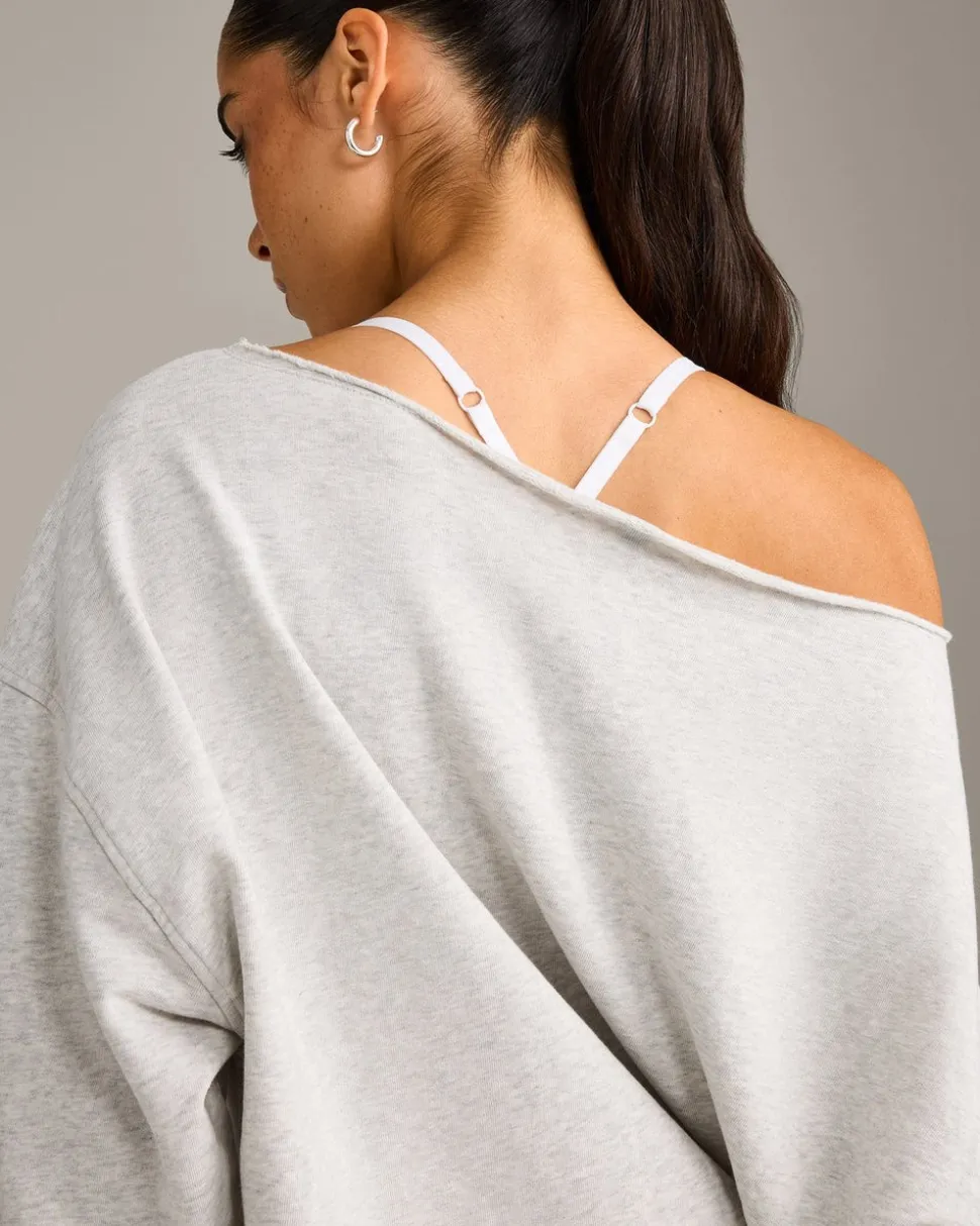 Raw Cut Lounge Off-The-Shoulder Sweatshirt