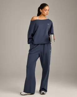 Raw Cut Lounge Off-The-Shoulder Sweatshirt