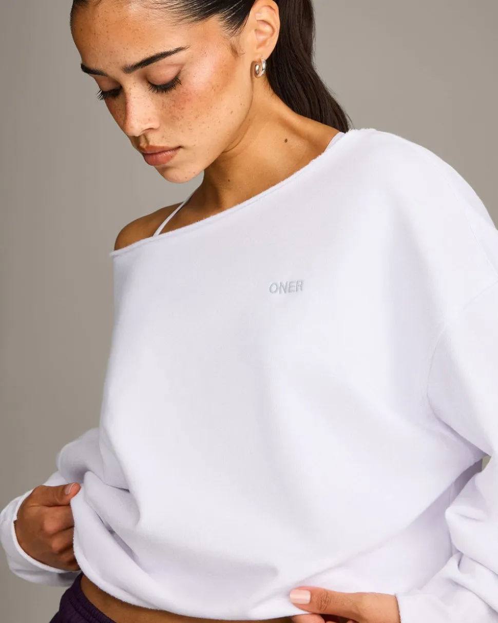 Raw Cut Lounge Off-The-Shoulder Sweatshirt